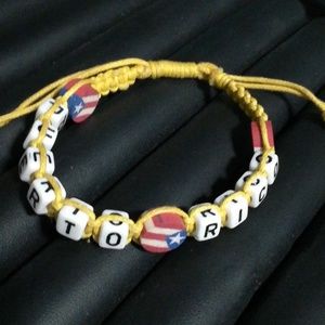 Puerto Rico Macrame Beaded Bracelet